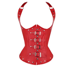 Faux Leather RED Corset Top